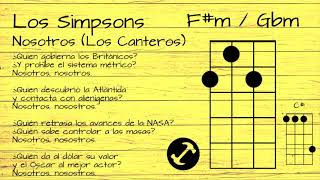 Los Simpsons  Los Canteros UKULELE TUTORIAL W LYRICS [upl. by Liakim]