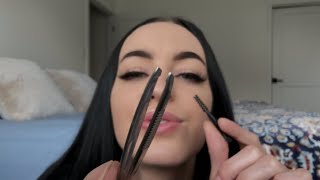 ASMR Plucking Your Brows With Tiny Tools RP [upl. by Itida]