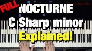 Chopin Nocturne C Sharp minor No 20 Piano Tutorial  How to Play Piano Lesson [upl. by Torras]