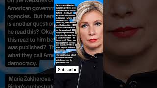 Maria Zakharova  about Bidens orchestrated withdrawal from the presidential race Quotes [upl. by Alig]