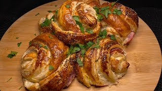 Crispy croissants with ham and cheese melt in your mouth [upl. by Gagne944]