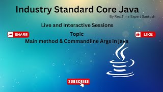 MainMethod amp Commandline Args in javaJava Playlistjava 2024Full Stack JavaJavatutorialCore Java [upl. by Gabbert]