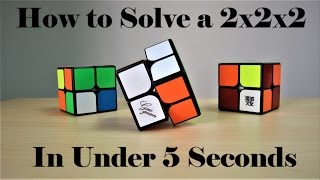 How To Solve a 2x2 Rubiks Cube Using Ortega Crazy Fast Method [upl. by Ayifa993]