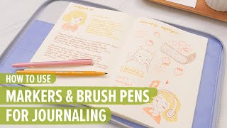 Best MARKERS for Journaling 📔 [upl. by Ahsimin]