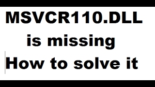 Wamp error MSVCR110DLL is missing  How to solve it [upl. by Shelah505]