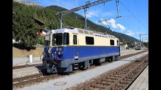 RhB Erster regulärer Einsatz der Ge 44 II 626 Malans im neuen Pullman Express Design18092024 [upl. by Bryn]