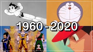 The Evolution of Anime Series 1960  2020  History of Anime through Openings [upl. by Eecak]