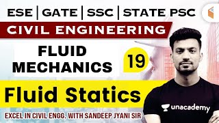 900 AM Fluid Mechanics  Fluid Statics  Civil Engg by Sandeep Jyani Sir [upl. by Dulcia]