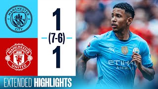 HIGHLIGHTS  City beat United 76 on penalties  Community Shield 2024 [upl. by Ynot]