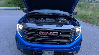 HOW LOUD IS THE 30L DURAMAX IN THE REFRESHED 2022 GMC SIERRA AT4 IDLING REVS AND ACCELERATION [upl. by Micheline]