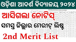 odisha adarsha vidyalaya entrance exam 2024 merit list  adarsha vidyalaya merit list 2024 [upl. by Marge]