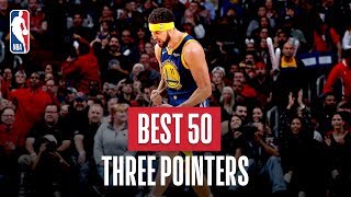 NBAs Best 50 Three Pointers  201819 NBA Season [upl. by Sirtimed]