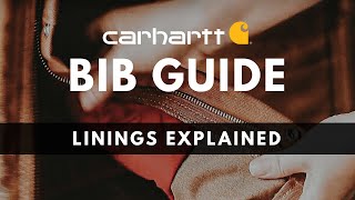 Carhartt Bib Linings Explained [upl. by Ernst713]