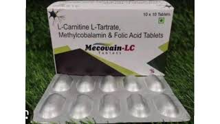 Mecovain LC Tablets LCarnitine LTartrate Methylcobalamin amp Folic Acid Tablets [upl. by Attalie]