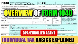 Form 1040 Explained Part 1  Individual Income Tax return  CPAEA [upl. by Inwat]