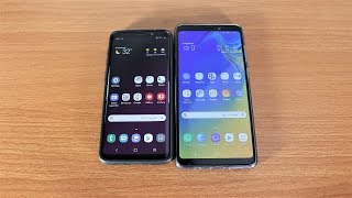 Galaxy S9 Android 90 Pie Vs Galaxy A9 2018 Speed Test [upl. by Coe287]