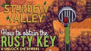 Where to get the Rusty Key amp Unlock the Sewers Stardew Valley [upl. by Golightly252]