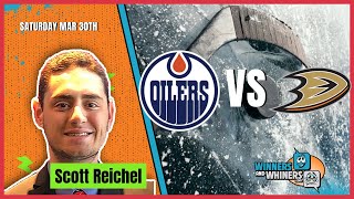 Free NHL Betting Pick Edmonton Oilers vs Anaheim Ducks 3302024 Scotts Selections [upl. by Lidstone]