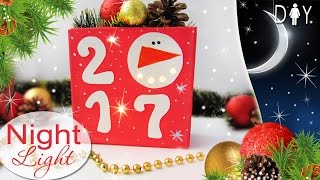 DIY NEW YEAR ROOM DECOR 🎄DIY NightLight EASY [upl. by Ahseat]