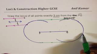 Locus and Construction Perpendicular and Angle Bisector GCSE Math [upl. by Viole]