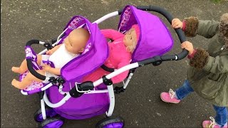 Twin Pushchair Dolls Prams [upl. by Renba771]