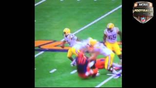 LSU RB Leonard Fournette Turns Sack into 48Yard Gain vs Syracuse [upl. by Ezarras]