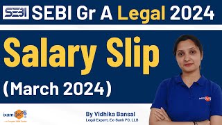 SEBI Legal 2024  SEBI Legal Salary Slip  By Vidhika Mam [upl. by Neeven]