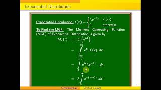 Exponentialdistribution  To find the MGF Mean and Variance of Exponential Distribution [upl. by Annauj]