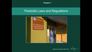 Maintenance Gardener Exam Prep Chapter 1 Pesticide Laws and Regulations [upl. by Stenger]