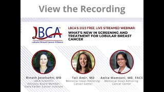 Whats New in Screening and Treatment for Lobular Breast Cancer [upl. by Namra504]