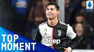 Ronaldo Scores Insane Goal With Giant Leap  Sampdoria 12 Juventus  Top Moment  Serie A TIM [upl. by Lutim]