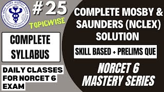 NORCET 6 Preparation  Complete Mosby amp Saunders MCQs  NCLEX MCQs SkillScenario based MCQs NORCET [upl. by Serolod]