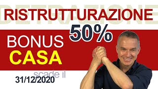 Bonus Casa Ristrutturazione 2020 Risparmio per La Casa Salubre [upl. by Onibla]