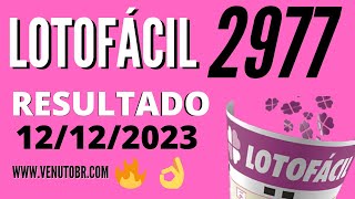 🍀 Resultado Lotofácil 2977 [upl. by Atlante]