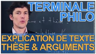 Lexplication de texte  la thèse amp les arguments  Philosophie  Terminale  Les Bons Profs [upl. by Sheba]