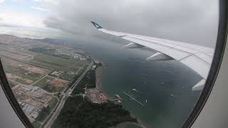 Cathay Pacific A350900 CX658 Takeoff from Singapore Changi Rwy 20C [upl. by Khai]