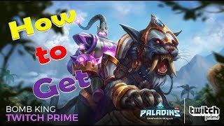 Paladins OB65 Twitch Prime Skin and Mount  How to Get Tutorial [upl. by Ilarin]