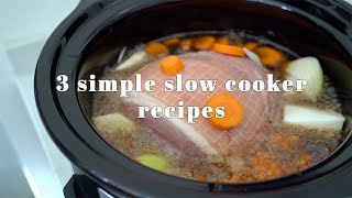 3 EASY SLOW COOKER RECIPES  WHAT WE ATE IN A WEEK  FAMILY MEAL IDEAS [upl. by Peatroy]