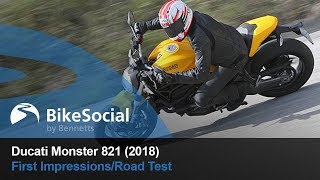 Ducati Monster 821 2018  First ImpressionsRoad Test  BikeSocial [upl. by Rudyard751]