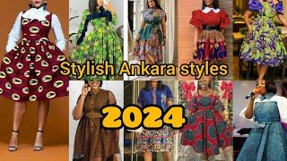 Stylish Ankara dress styles 2024  Ankara dress designs  Ankara short gown styles for ladies [upl. by Anilag]