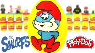 Ovo Surpresa Gigante do Papai Smurf em Português Brasil de Massinha Play Doh [upl. by Silado]