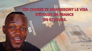 CAMPUS FRANCE🇨🇵 COMMENT AVOIR LE VISA EN 7 JOURS [upl. by Anilec]