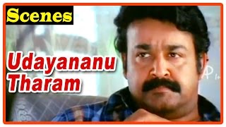 Udayananu Tharam Movie Scenes  Mohanlal slaps Sreenivasan  Cochin Haneefa  Bhavana [upl. by Atnoved]