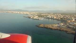 Landung auf Flughafen Palma de Mallorca Aeropuerto de Son San Juan PMI mit Air Berlin [upl. by Nomor610]