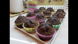 اروع مادلين او كاب كيك بالشكلاط والكراميل طري لشرب القهوة لذوي الذوق الراقيCHOCOLATE CUPCAKES [upl. by Einohpets445]