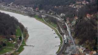 Dampfzug im Elbtal bei Königstein [upl. by Eniamej]