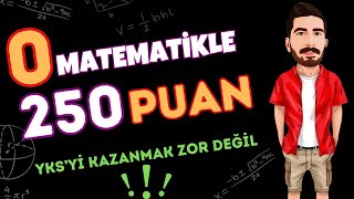 HİÇ MATEMATİK YAPMADAN ÜNİVERSİTE KAZANMAK  TYT 250 PUAN NASIL ALINIR  YKS 250 PUAN KAÇ NET [upl. by Notreb383]