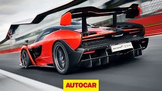 McLaren Senna driven  789bhp hypercar on track at Silverstone  Autocar [upl. by Ezirtaeb829]