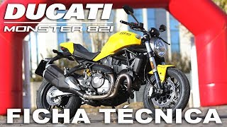 Ducati Monster 821 2018 Ficha técnica  Colores  Precios [upl. by Yroffej]