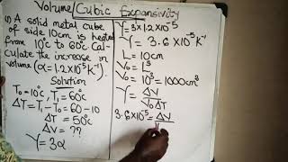 Calculation on Cubic Expansivity Physics [upl. by Chloette]